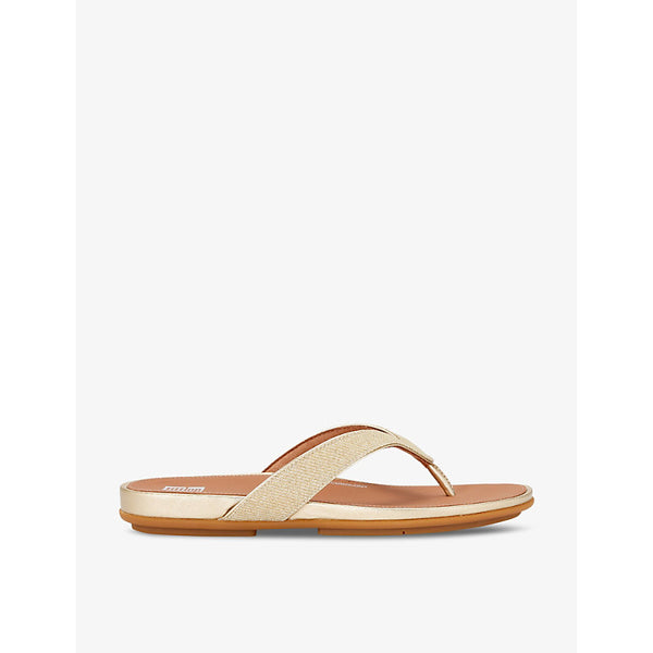  Fitflop Gracie two-toned woven flip flops