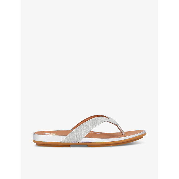 Fitflop Gracie two-toned woven flip flops