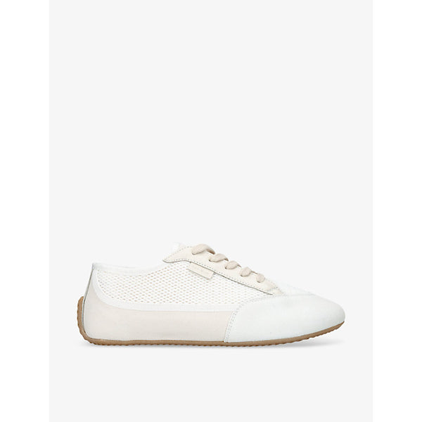 The Row Bonnie mesh and suede low-top trainers