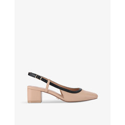 Carvela Leila square-toe faux-leather heeled pumps