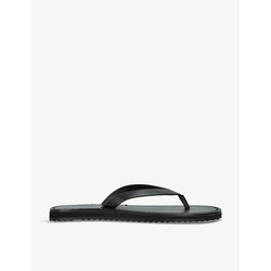 The Row City slip-on leather flip flops