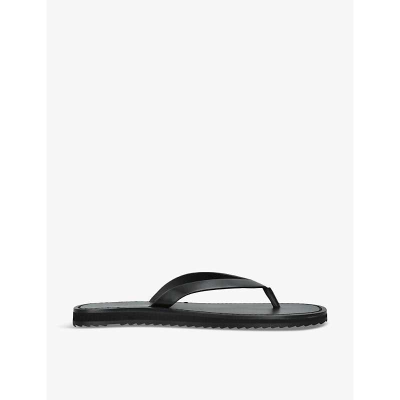 The Row City slip-on leather flip flops