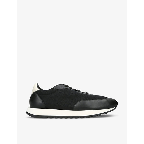  The Row Owen Runner panelled leather and suede low-top trainers