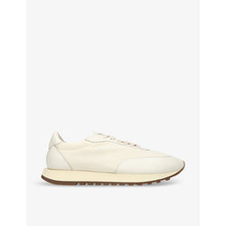  The Row Owen Runner panelled leather and mesh low-top trainers