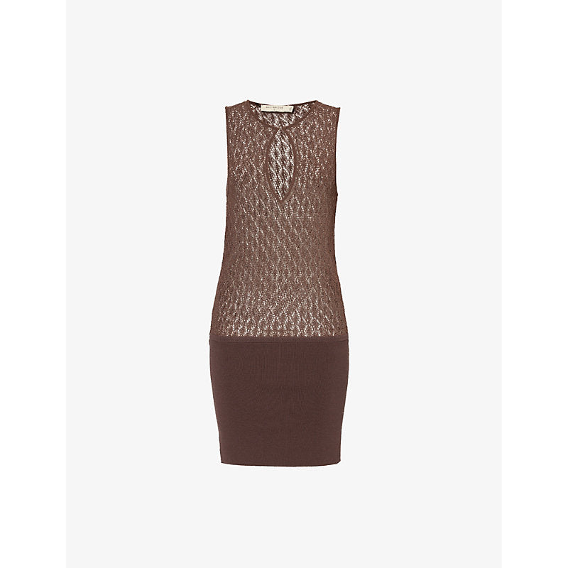  Bec & Bridge Aurora cut-out knitted mini dress