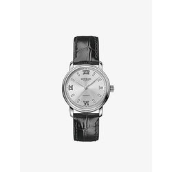 127751 Montblanc Tradition Date stainless-steel and alligator-embossed leather automatic watch