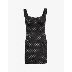 Dolce & Gabbana Polka dot-print flared-hem stretch-cotton mini dress | DOLCE & GABBANA