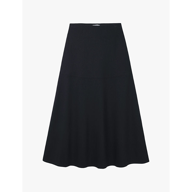  The White Company Elasticated-waist regular-fit stretch-jersey midi skirt