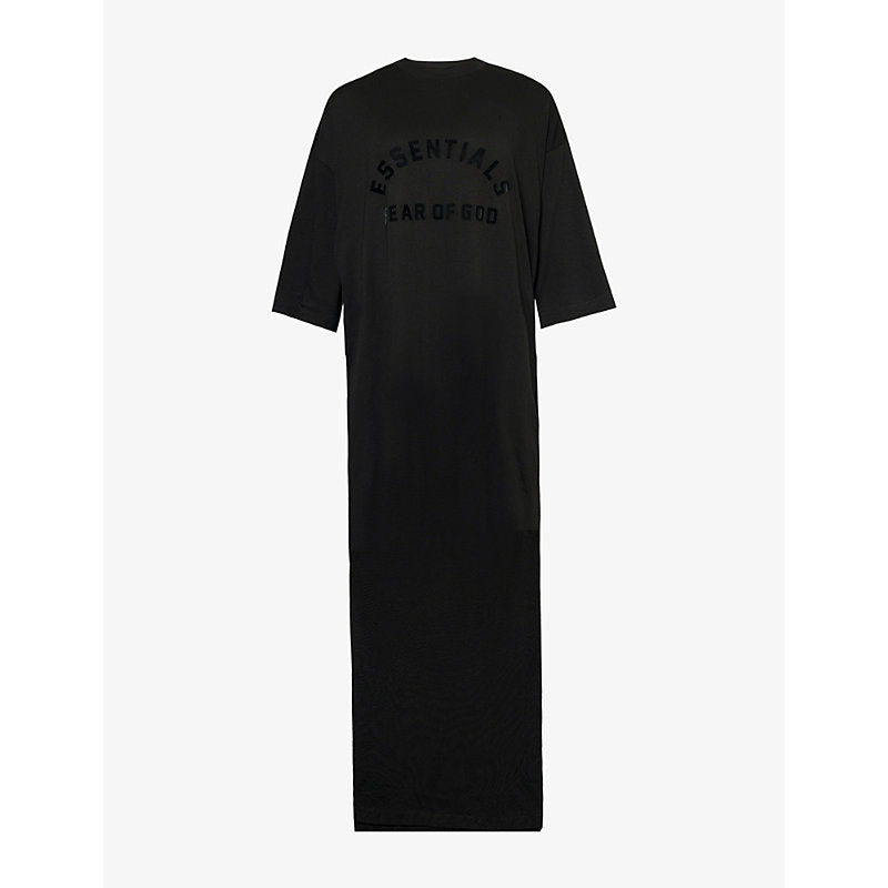  Fear Of God Essentials Logo-print cotton-blend maxi T-shirt dress