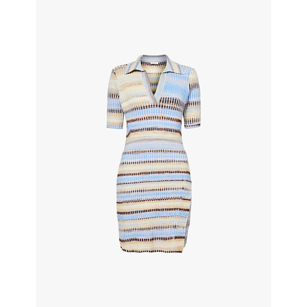 Simkhai Solana striped knitted mini dress | SIMKHAI