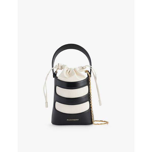 Alexander Mcqueen The Rise Mini leather bucket bag | LYBSTORE