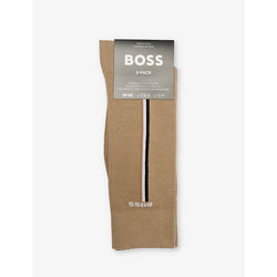  Boss Iconic logo-print pack of two stretch-cotton blend socks