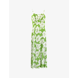 Ro&Zo Floral-print cut-out woven midi dress | RO&ZO