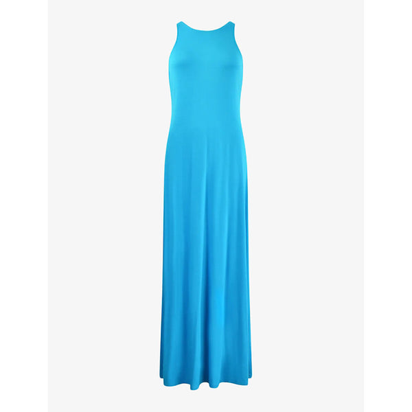 Ro&Zo Round-neck sleeveless jersey maxi dress