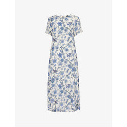 Weekend Max Mara Floral-print relaxed-fit silk-crepe midi dress | WEEKEND MAX MARA