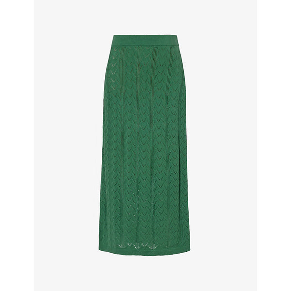  Weekend Max Mara Mid-rise regular-fit cotton-blend knitted midi skirt