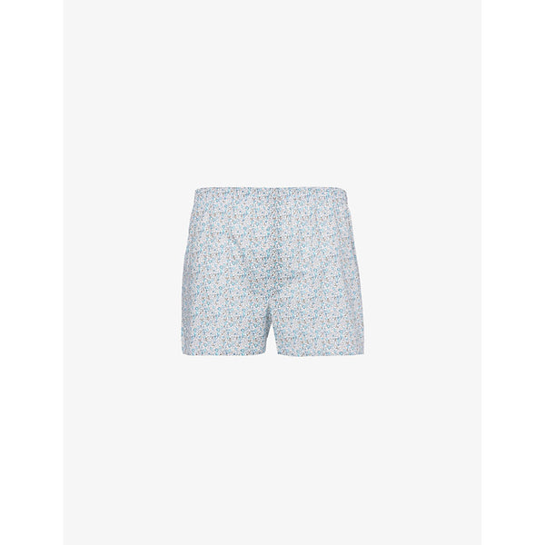  Sunspel Floral-print regular-fit cotton boxer shorts