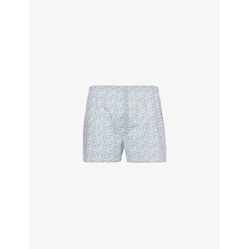  Sunspel Floral-print regular-fit cotton boxer shorts