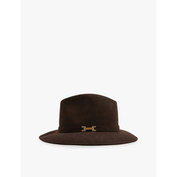  Reiss Holly hardware-embellished wool fedora hat