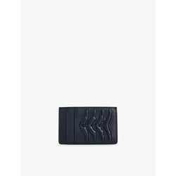 Alexander Mcqueen Skeleton-embossed leather card holder | Alexander Mcqueen