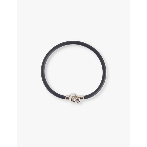 Alexander Mcqueen Skull-embellished rubber bracelet