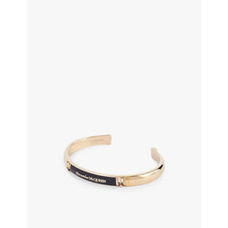  Alexander Mcqueen Skull-embellished open brass cuff