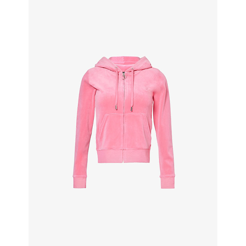  Juicy Couture Robertson crystal-embellished velour hoody