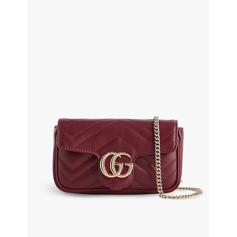  Gucci Mini Marmont quilted leather cross-body bag