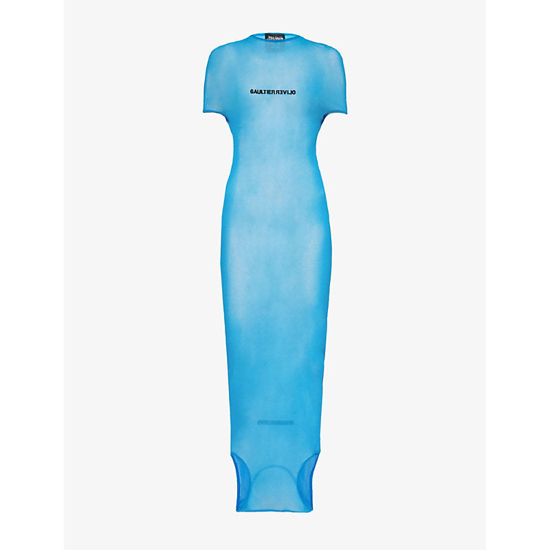 Jean Paul Gaultier x Shayne Oliver mesh maxi dress | JEAN PAUL GAULTIER