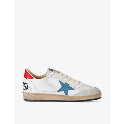  Golden Goose Ballstar star-embroidered mesh and leather low-top trainers