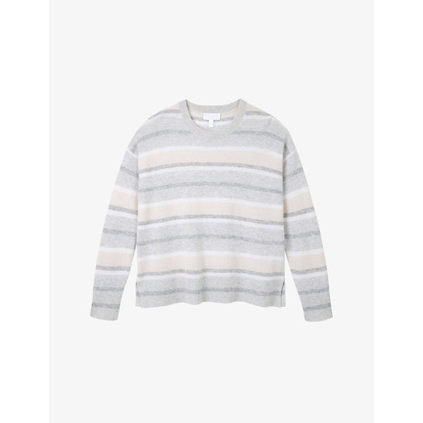 The White Company Multi-Stripe Crew-Neck Cashmere Jumper