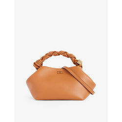  Ganni Bou small recycled-leather-blend top-handle bag