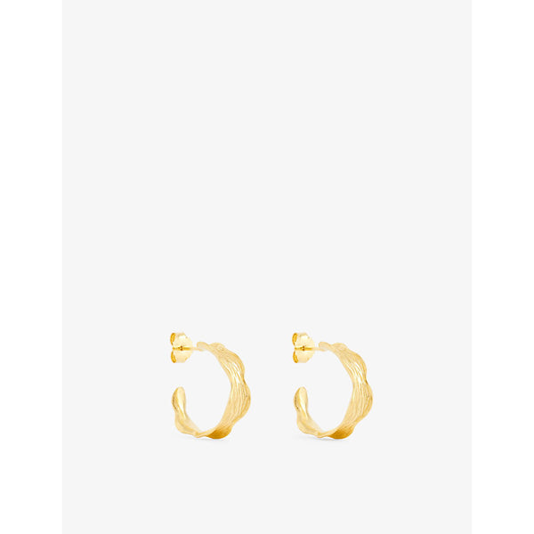 Enamel Copenhagen Ane Small 18ct yellow gold-plated sterling-silver hoop earrings