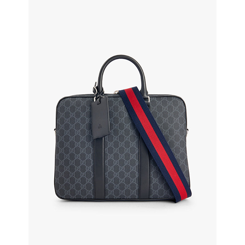 Gucci Monogram-print coated-canvas briefcase | Gucci