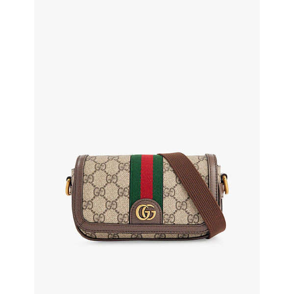 Gucci Kids' Ophidia Mini canvas canvas shoulder bag | Gucci