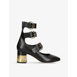 Chloe Alize buckle-embellished heeled leather pumps