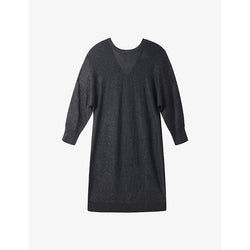 The White Company Sparkle batwing-sleeve oversized knitted dress | THE WHITE COMPANY