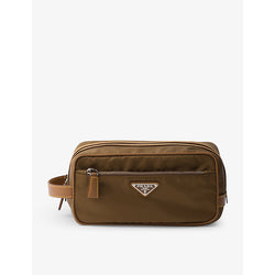 Prada Re-Nylon leather and recycled-polyamide pouch | Prada