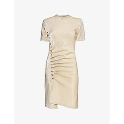 Rabanne Ruched stretch-woven mini dress | RABANNE