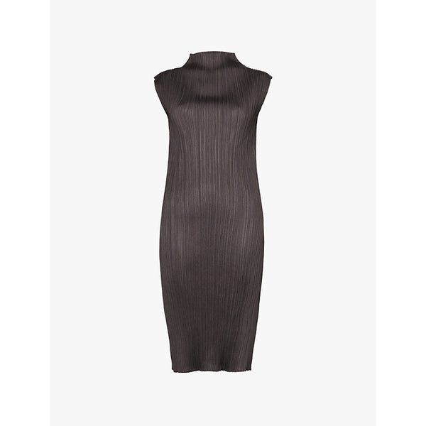 Pleats Please Issey Miyake High-neck sleeveless knitted midi dress | PLEATS PLEASE ISSEY MIYAKE