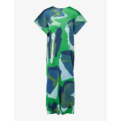 Pleats Please Issey Miyake August graphic-print knitted midi dress | PLEATS PLEASE ISSEY MIYAKE