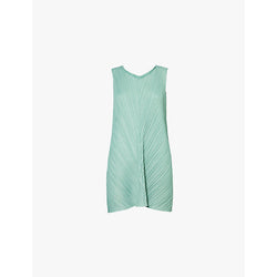  Pleats Please Issey Miyake A-line pleated-textured knitted mini dress