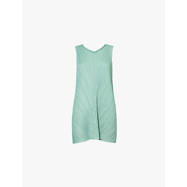  Pleats Please Issey Miyake A-line pleated-textured knitted mini dress