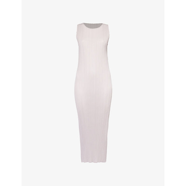 Pleats Please Issey Miyake October sleeveless knitted midi dress