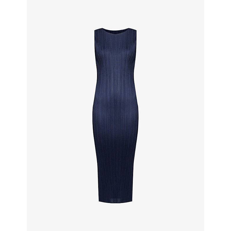 Pleats Please Issey Miyake Column sleeveless knitted midi dress | PLEATS PLEASE ISSEY MIYAKE