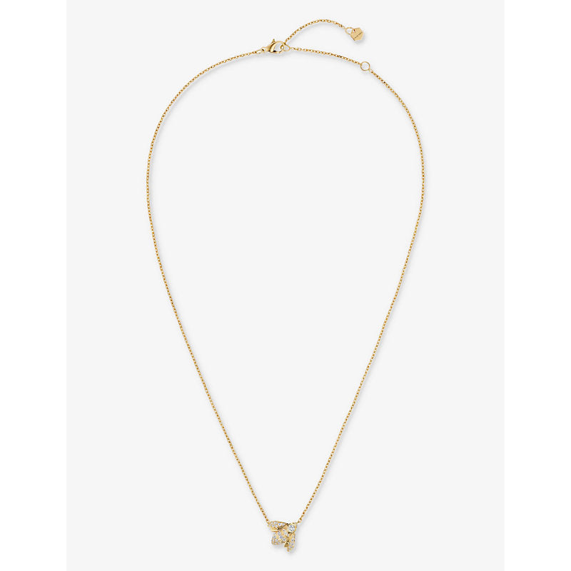 Chaumet Bee My Love 18ct yellow-gold and 0.3ct diamond pendant necklace