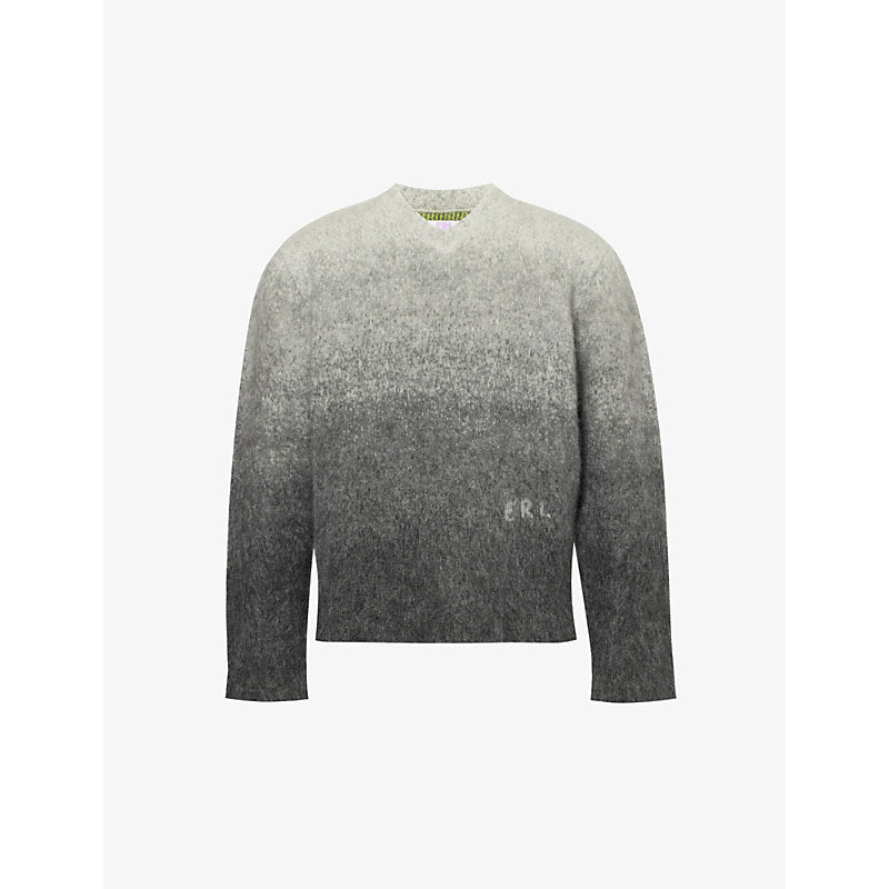  Erl Gradient-pattern wool-blend knitted jumper