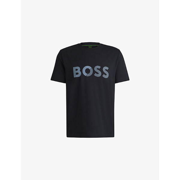 Boss Brand-print regular-fit cotton-jersey T-shirt