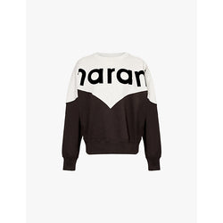  Isabel Marant Etoile Houston logo-intarsia cotton-blend jersey sweatshirt