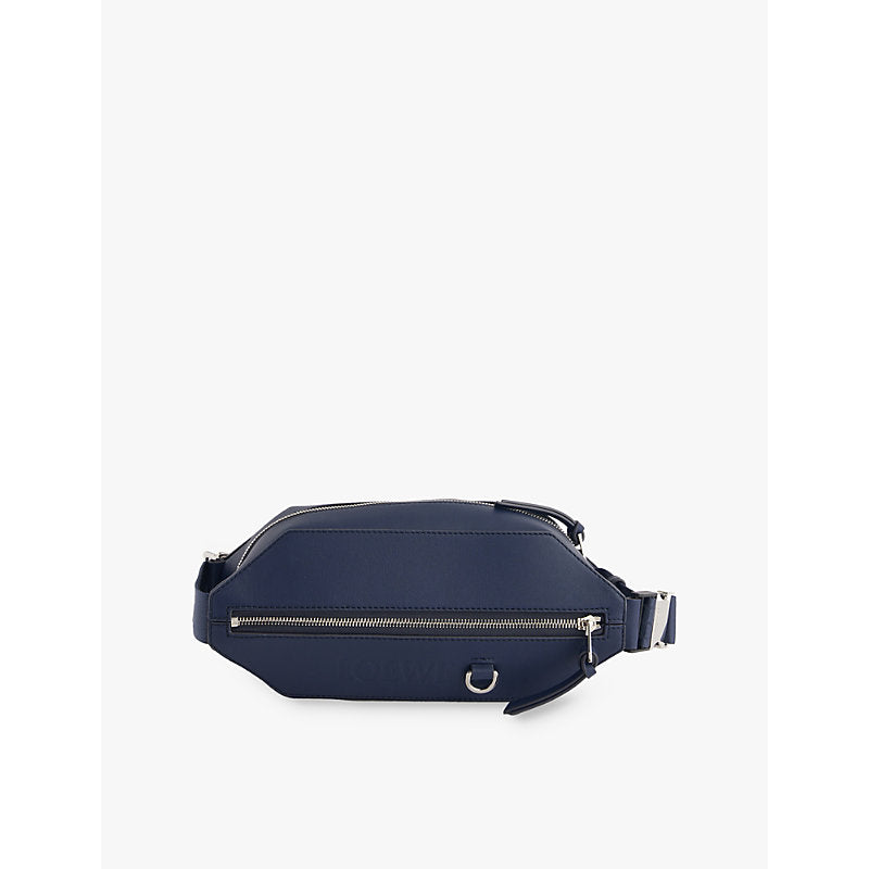  Loewe Convertible debossed-branding leather shoulder bag